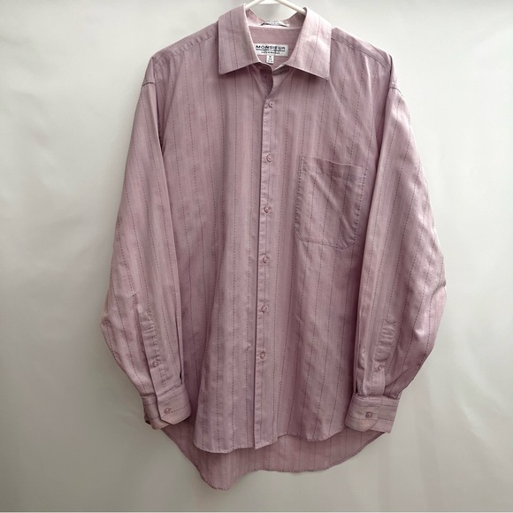 Givenchy Paris Monsieur Gentleman vintage stripe lilac - pastel 15.5 size Medium - Picture 1 of 8